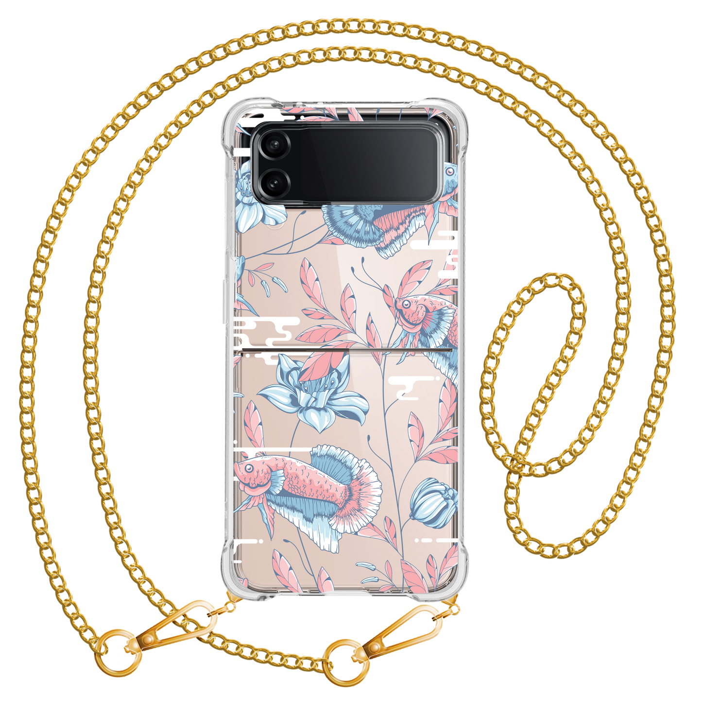 Android Flip / Fold Case - Fish & Floral 3.0