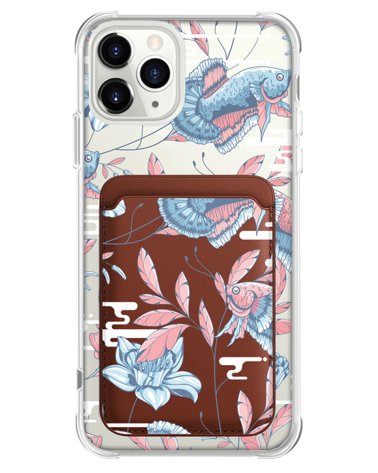 iPhone Magnetic Wallet Case - Fish & Floral 3.0