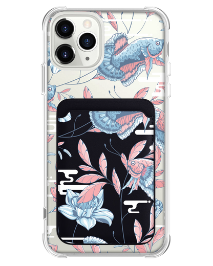 iPhone Magnetic Wallet Case - Fish & Floral 3.0