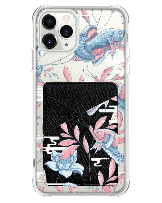 iPhone Phone Wallet Case - Fish & Floral 3.0