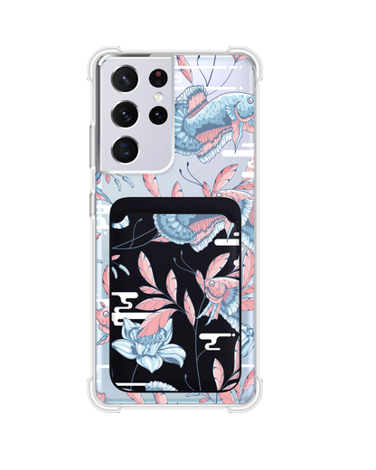 Android Magnetic Wallet Case - Fish & Floral 3.0