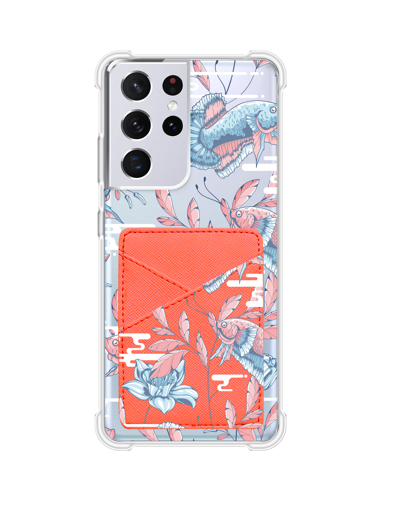 Android Phone Wallet Case - Fish & Floral 3.0