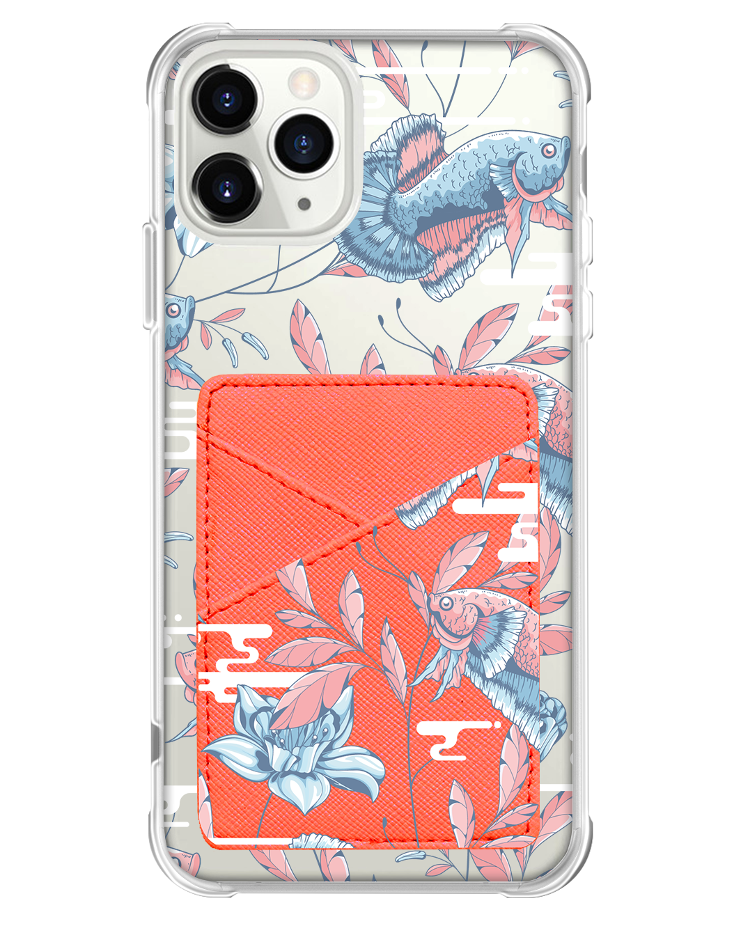 iPhone Phone Wallet Case - Fish & Floral 3.0