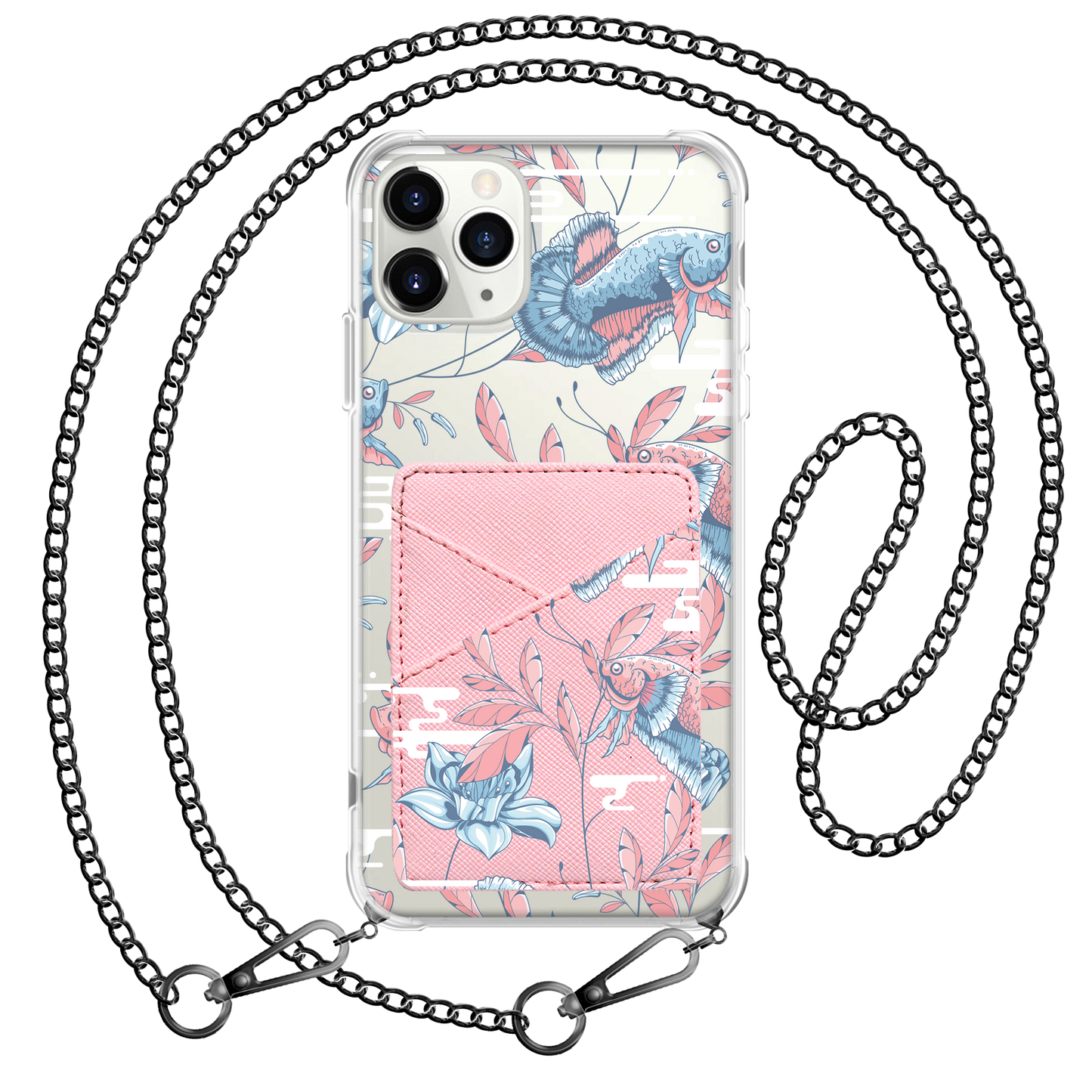 iPhone Phone Wallet Case - Fish & Floral 3.0