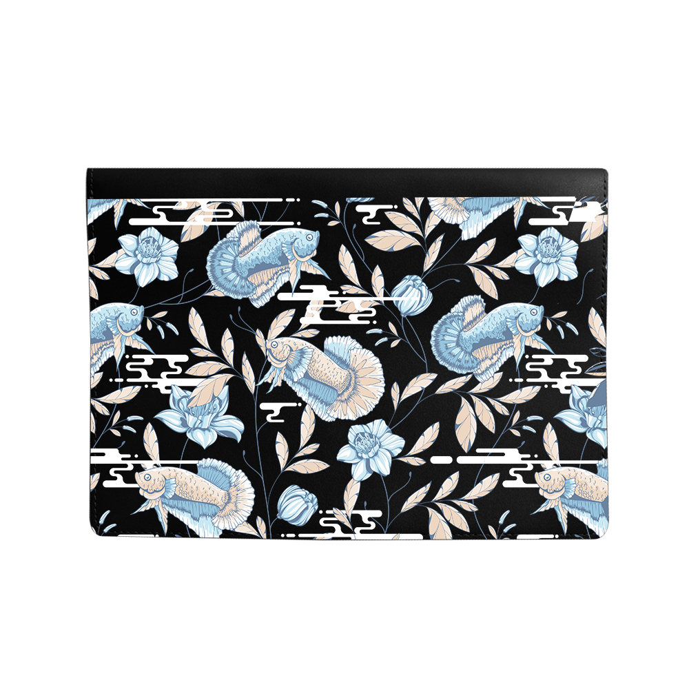 Vegan Leather Sleeve - Fish & Floral 4.0