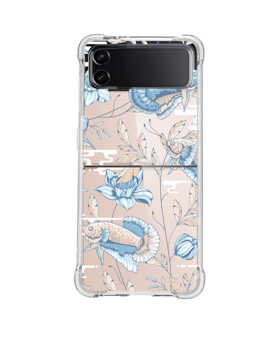 Android Flip / Fold Case - Fish & Floral 4.0