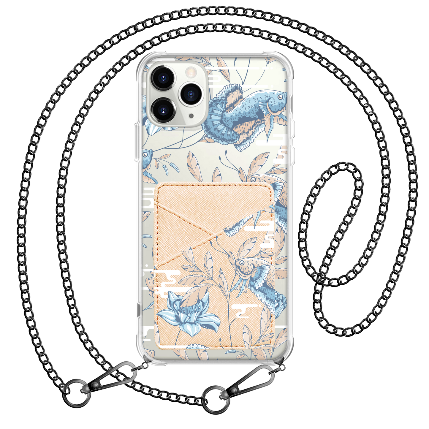 iPhone Phone Wallet Case - Fish & Floral 4.0