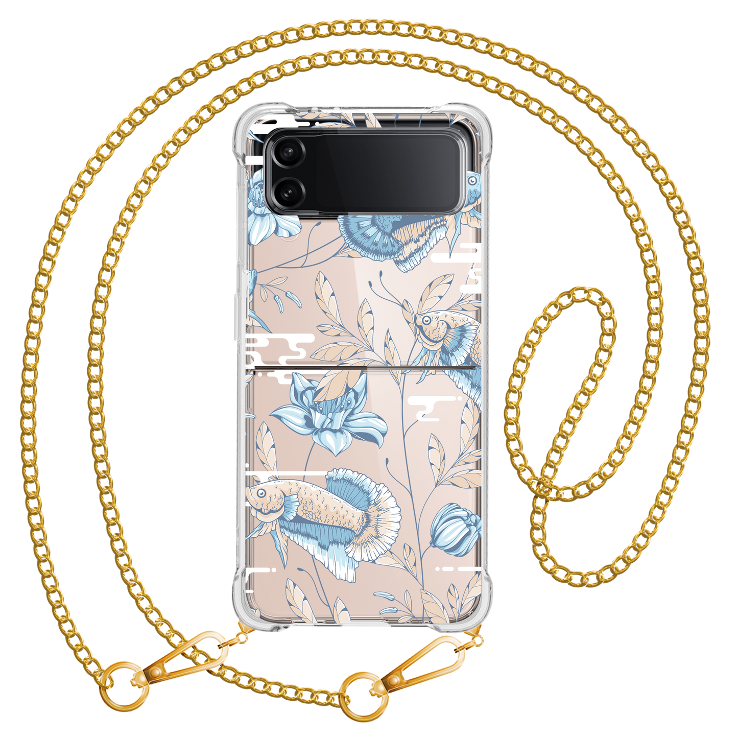 Android Flip / Fold Case - Fish & Floral 4.0