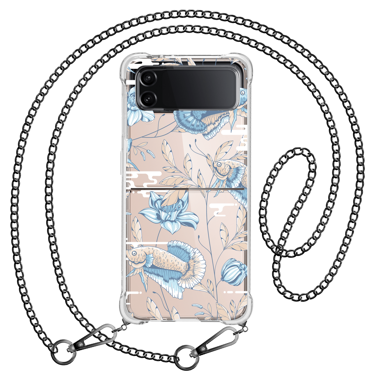 Android Flip / Fold Case - Fish & Floral 4.0