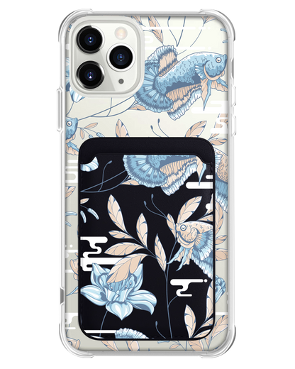 iPhone Magnetic Wallet Case - Fish & Floral 4.0