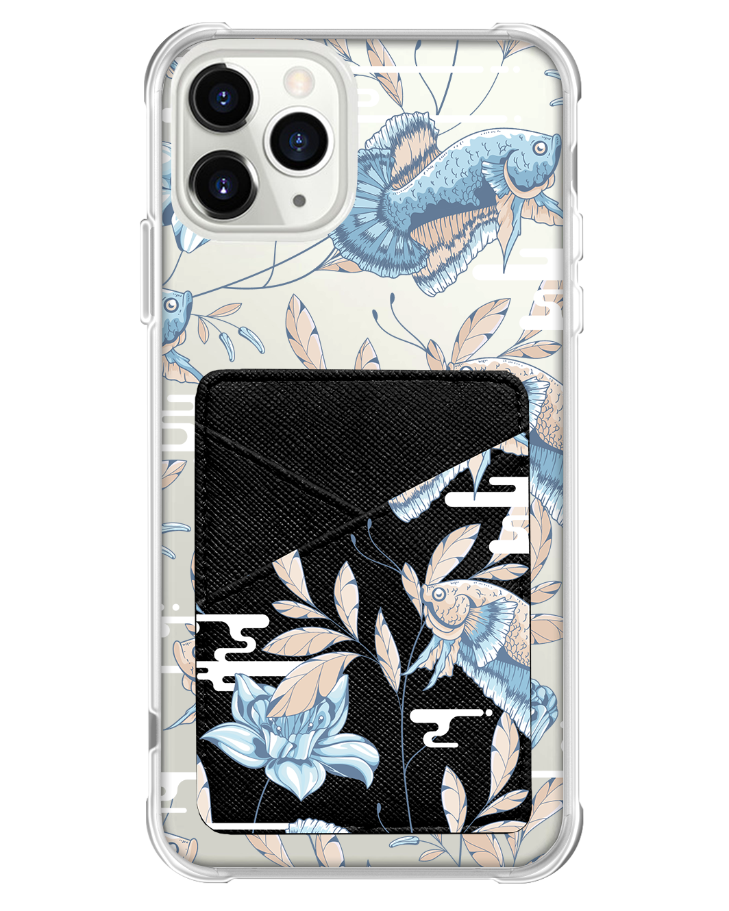 iPhone Phone Wallet Case - Fish & Floral 4.0