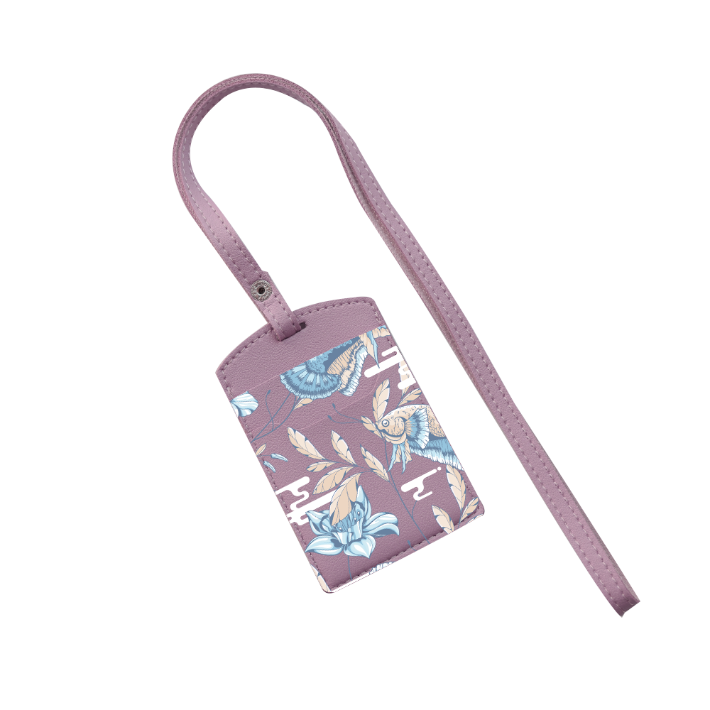 Vegan Leather Lanyard - Fish & Floral 4.0