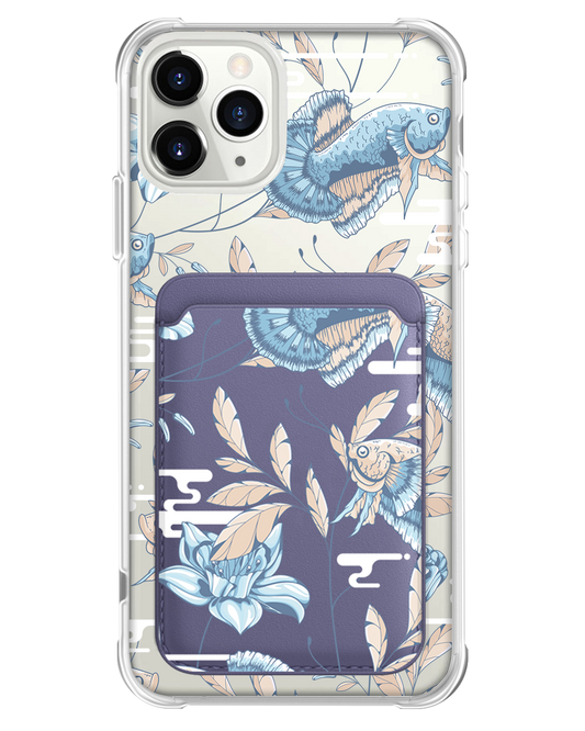 iPhone Magnetic Wallet Case - Fish & Floral 4.0