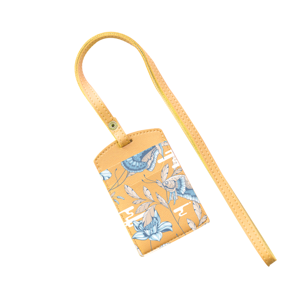 Vegan Leather Lanyard - Fish & Floral 4.0