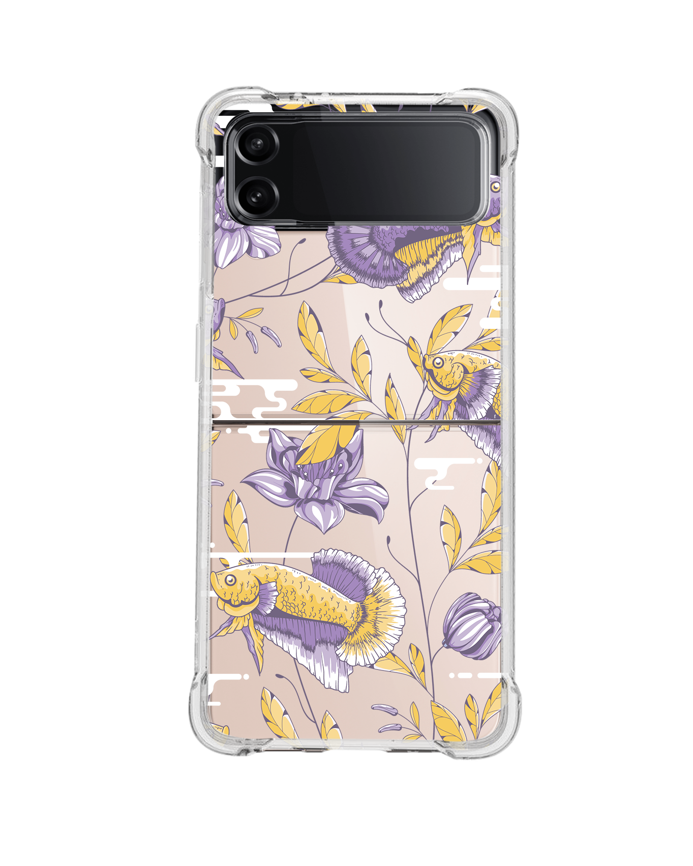 Android Flip / Fold Case - Fish & Floral 5.0