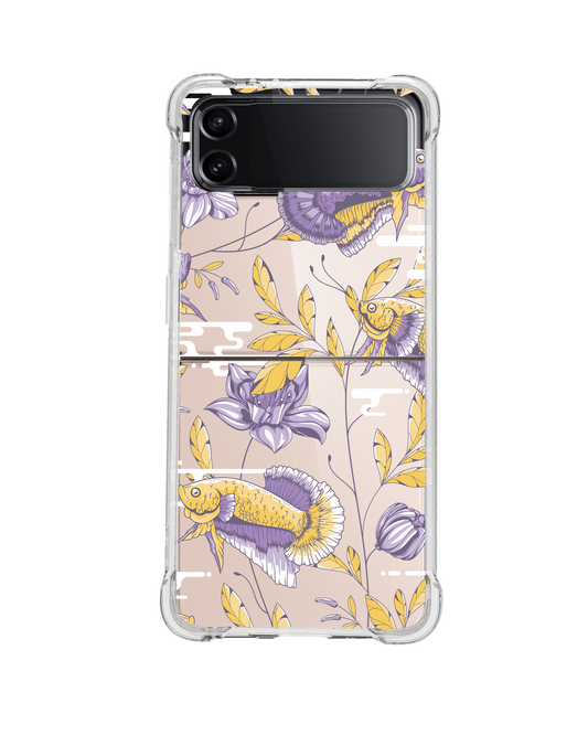 Android Flip / Fold Case - Fish & Floral 5.0