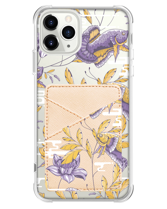 iPhone Phone Wallet Case - Fish & Floral 5.0