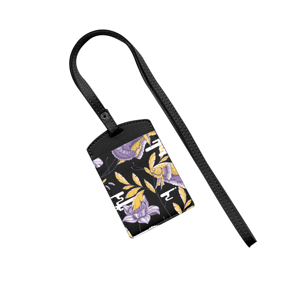 Vegan Leather Lanyard - Fish & Floral 5.0