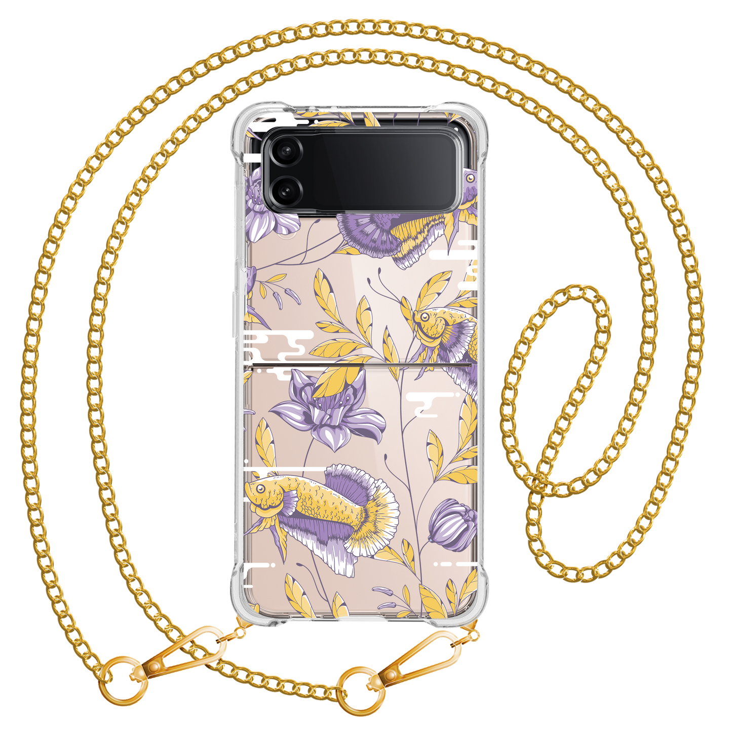 Android Flip / Fold Case - Fish & Floral 5.0