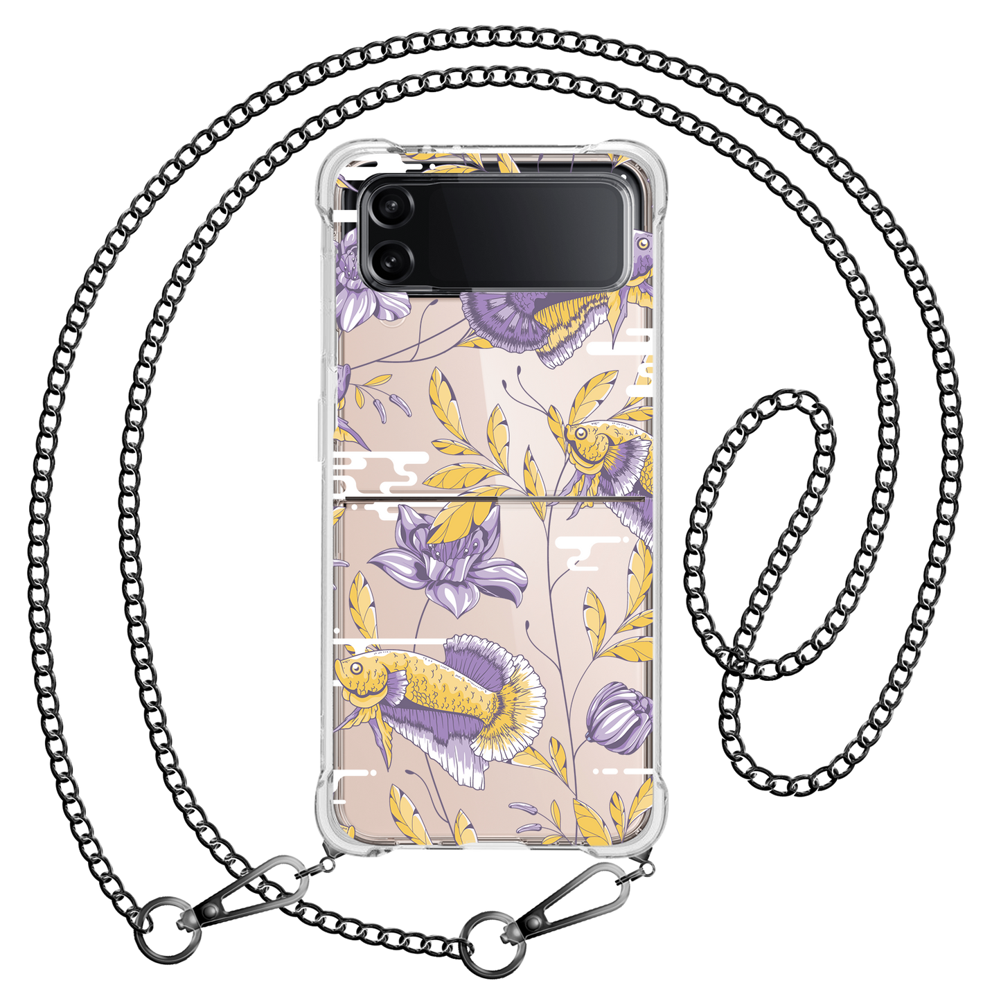 Android Flip / Fold Case - Fish & Floral 5.0