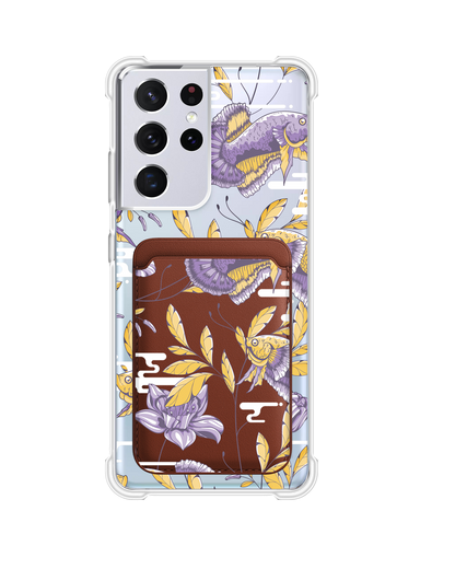 Android Magnetic Wallet Case - Fish & Floral 5.0