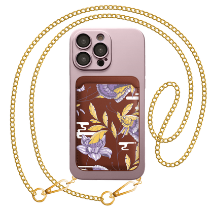 iPhone Magnetic Wallet Silicone Case - Fish & Floral 5.0