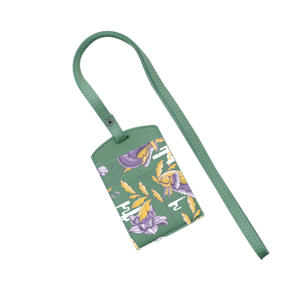 Vegan Leather Lanyard - Fish & Floral 5.0