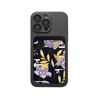 iPhone Magnetic Wallet Silicone Case - Fish & Floral 5.0