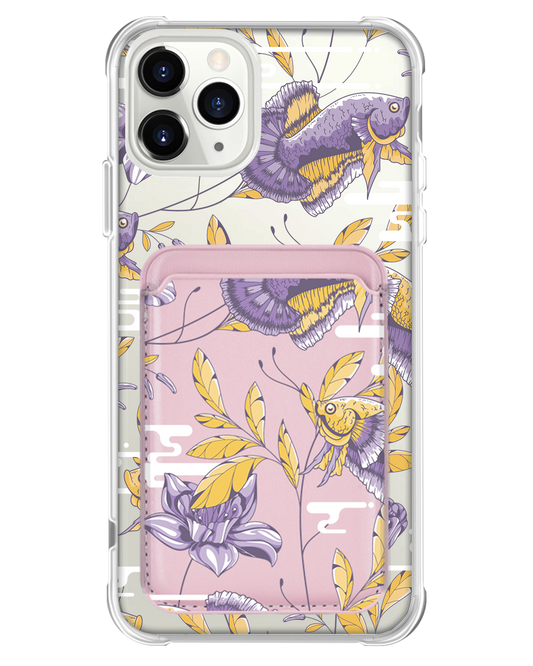 iPhone Magnetic Wallet Case - Fish & Floral 5.0