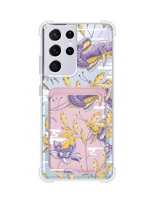 Android Magnetic Wallet Case - Fish & Floral 5.0