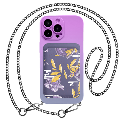 iPhone Magnetic Wallet Silicone Case - Fish & Floral 5.0