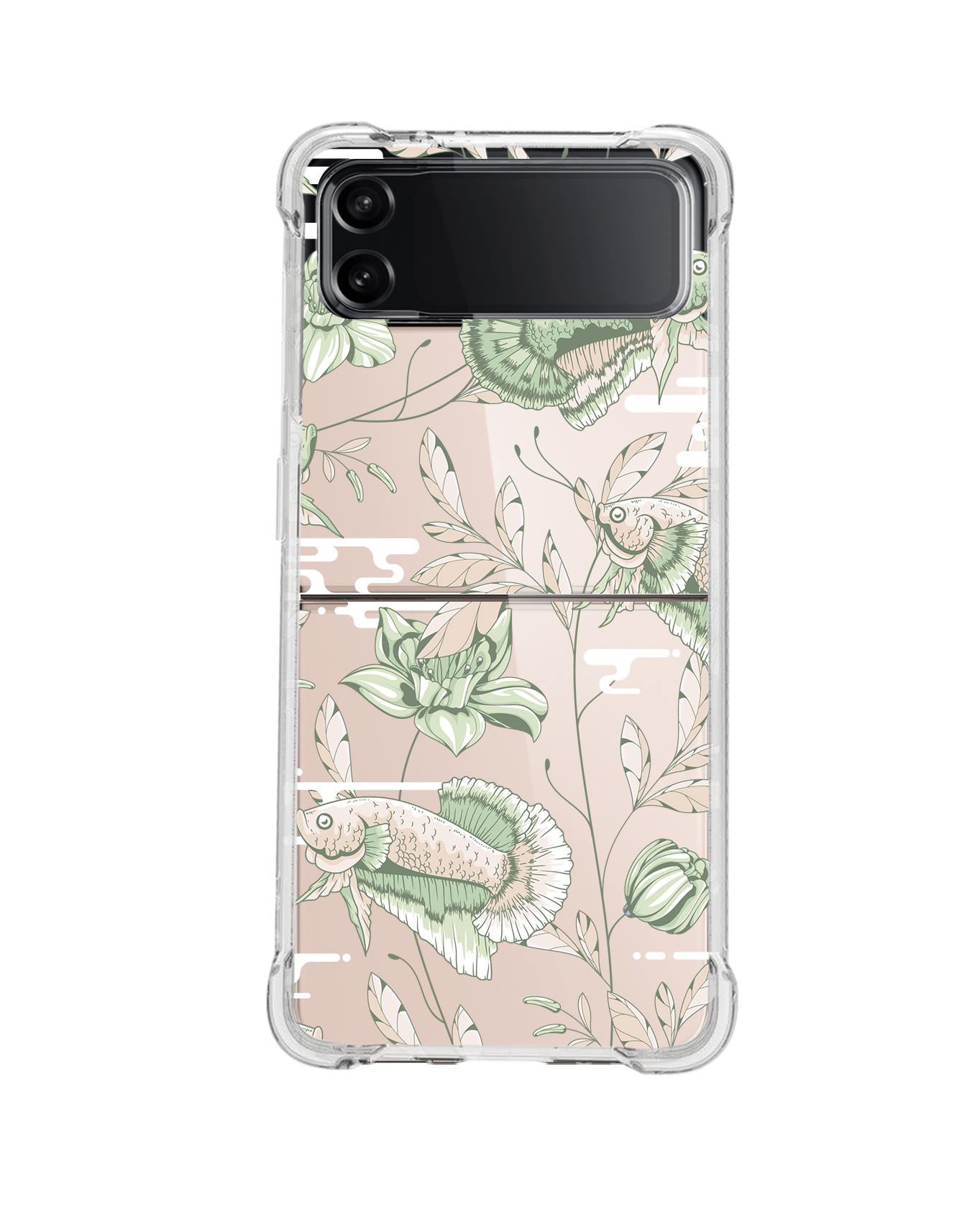 Android Flip / Fold Case - Fish & Floral 6.0