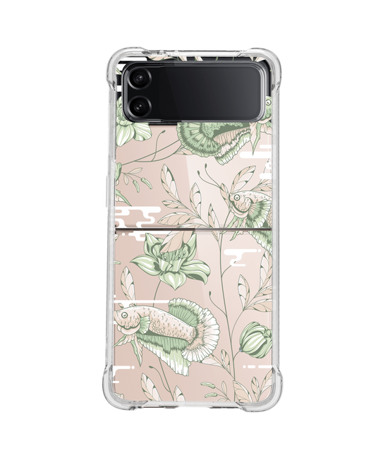 Android Flip / Fold Case - Fish & Floral 6.0