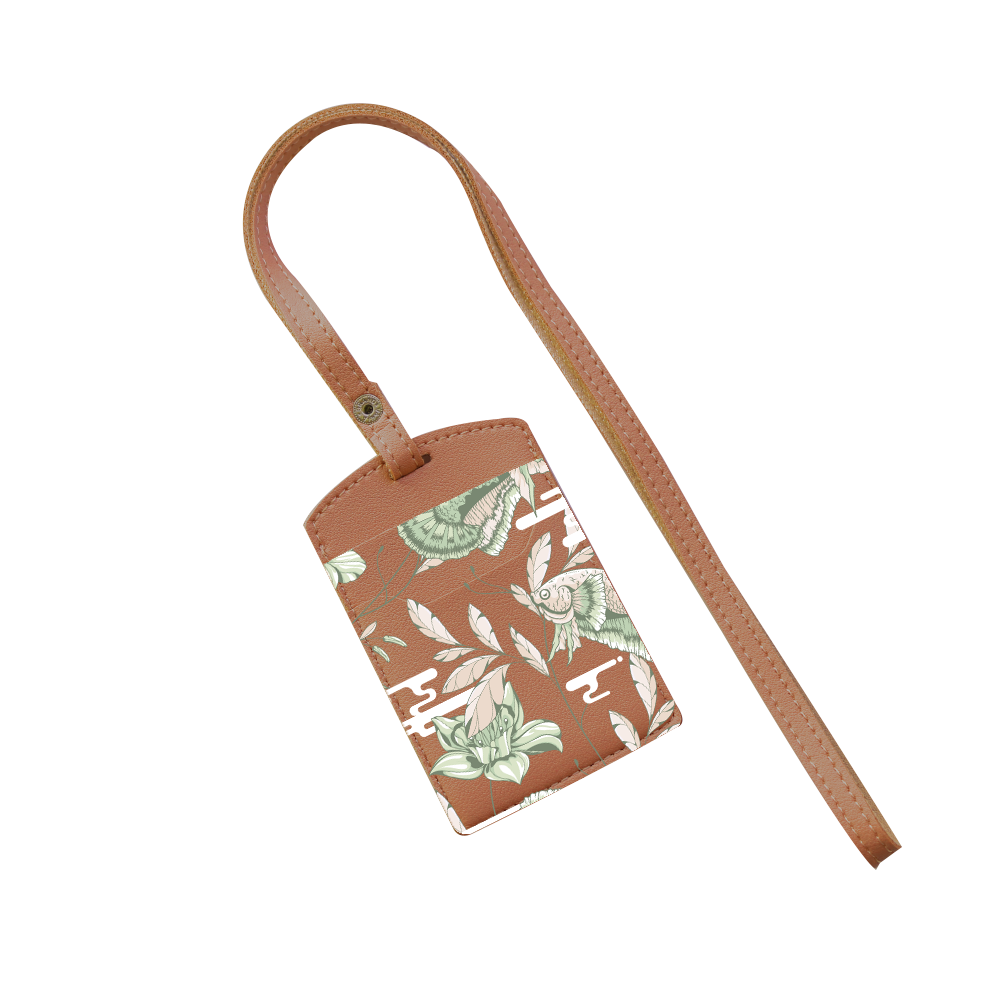 Vegan Leather Lanyard - Fish & Floral 6.0