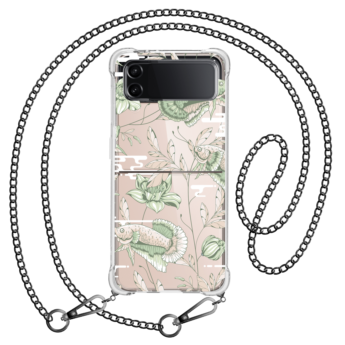 Android Flip / Fold Case - Fish & Floral 6.0