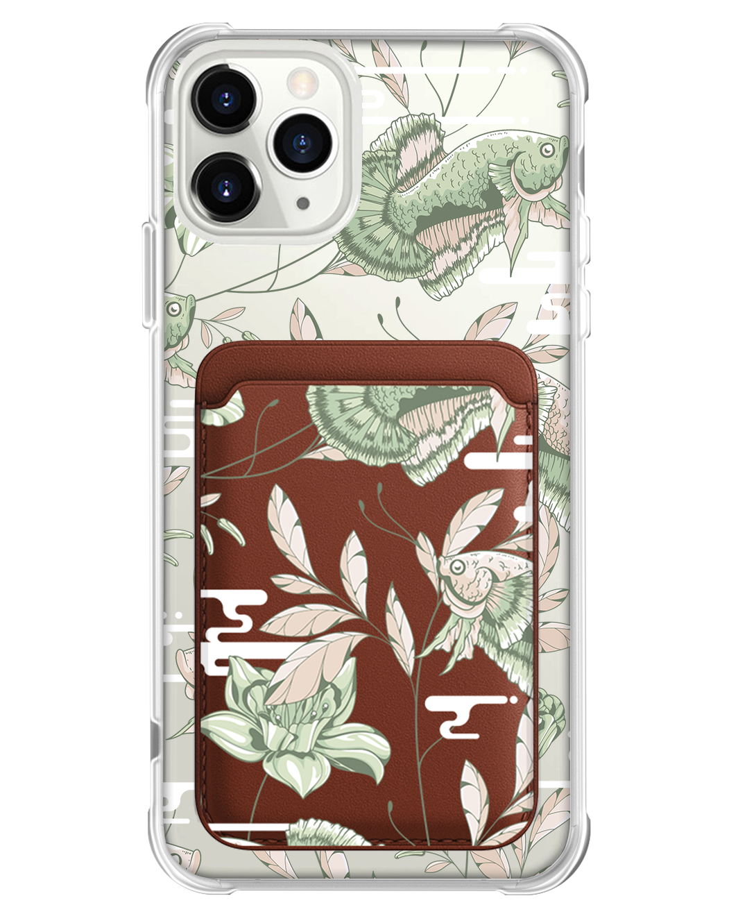 iPhone Magnetic Wallet Case - Fish & Floral 6.0