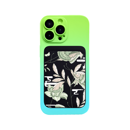 iPhone Magnetic Wallet Silicone Case - Fish & Floral 6.0