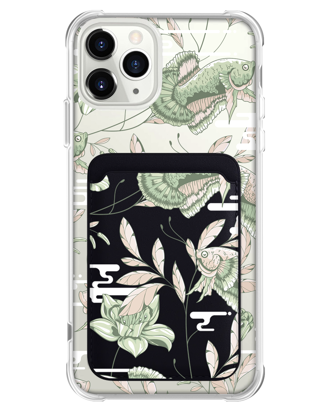 iPhone Magnetic Wallet Case - Fish & Floral 6.0