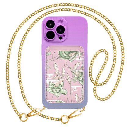 iPhone Magnetic Wallet Silicone Case - Fish & Floral 6.0