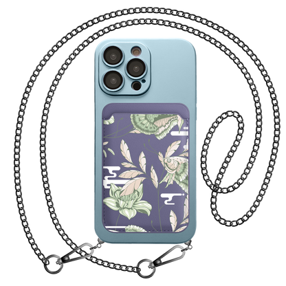 iPhone Magnetic Wallet Silicone Case - Fish & Floral 6.0
