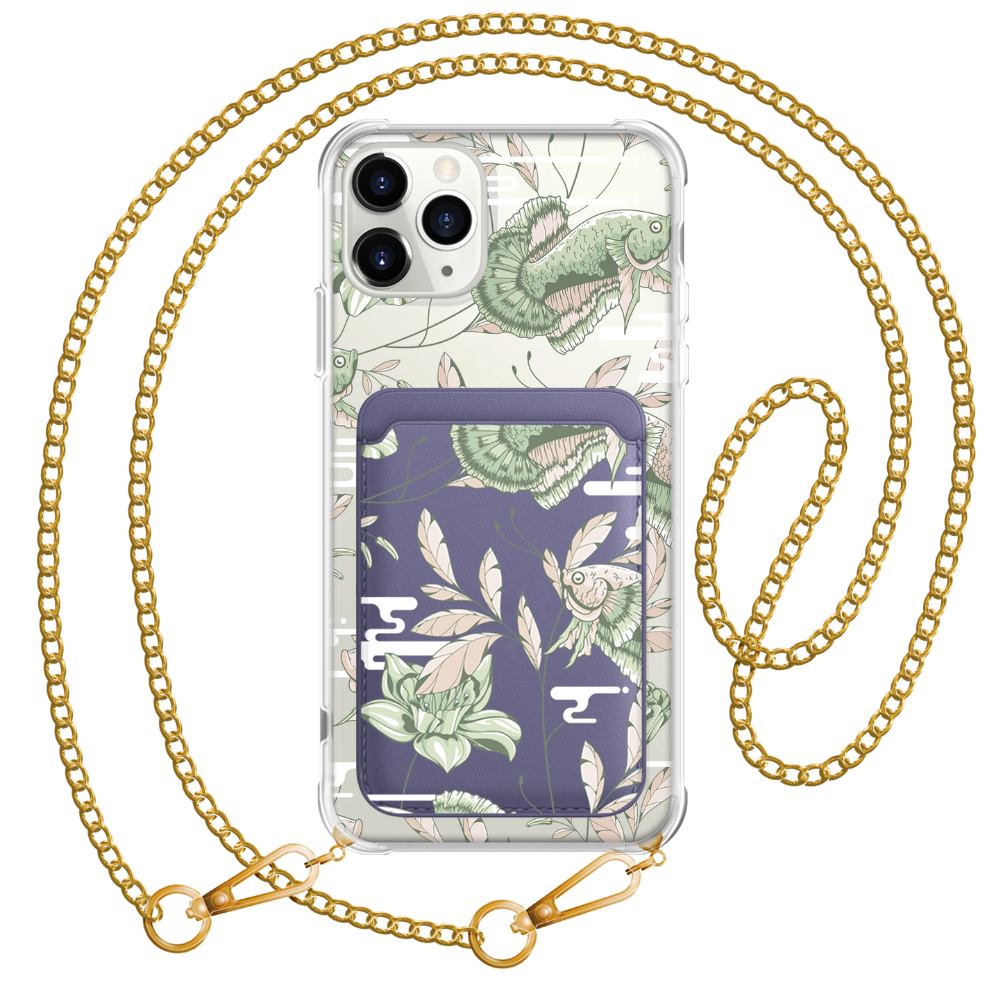 iPhone Magnetic Wallet Case - Fish & Floral 6.0