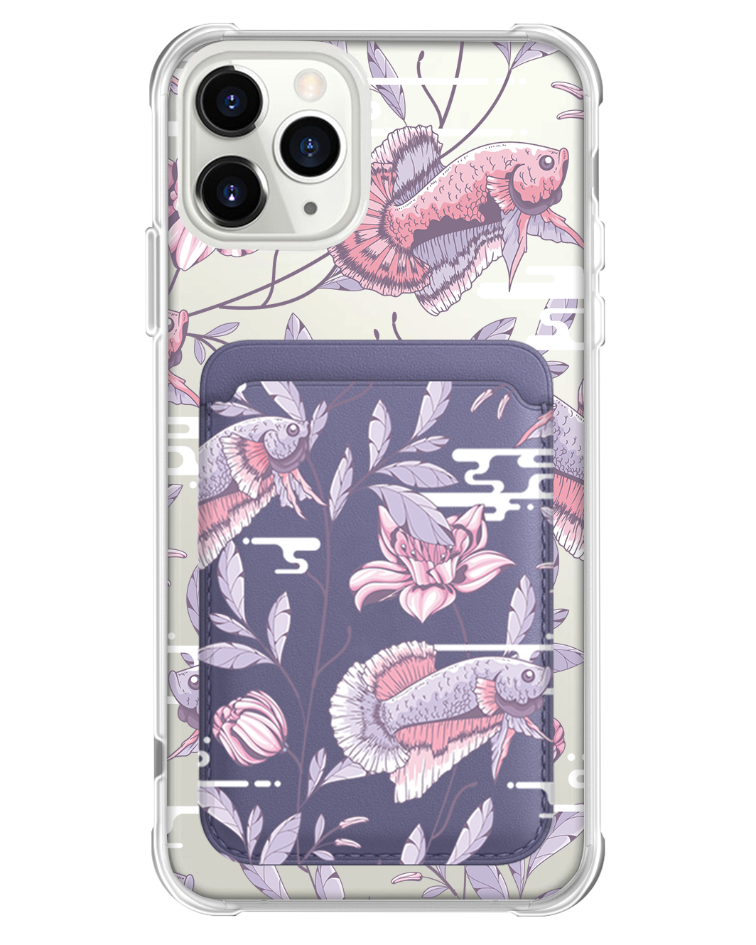 iPhone Magnetic Wallet Case - Fish & Floral 1.0