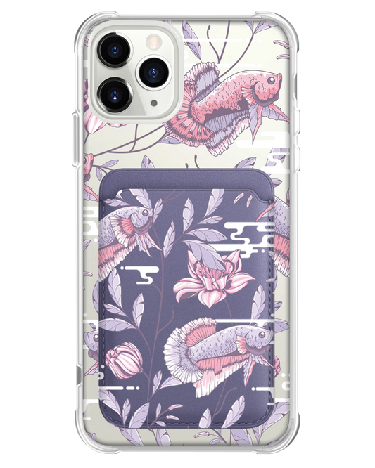 iPhone Magnetic Wallet Case - Fish & Floral 1.0