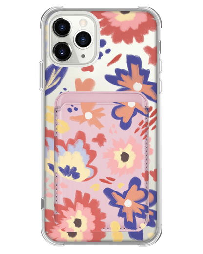 iPhone Magnetic Wallet Case - Flower Lovers