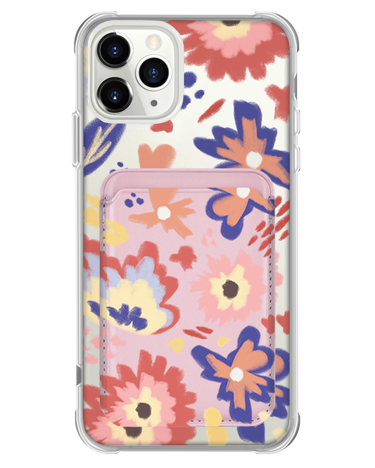 iPhone Magnetic Wallet Case - Flower Lovers