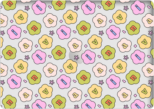 Macbook Snap Case - Flower Petals Monogram 1.0