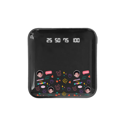 Mini Mighty Powerbank 12,000 mAh - Face Grid
