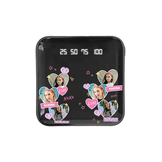Mini Mighty Powerbank 12,000 mAh - Face Grid Love