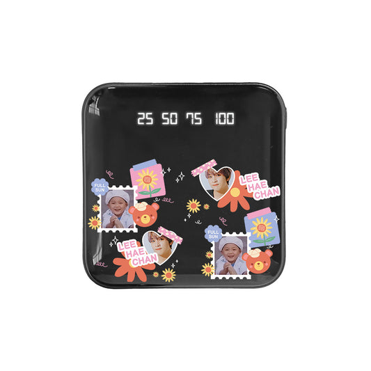 Mini Mighty Powerbank 12,000 mAh - Face Grid Sunflower