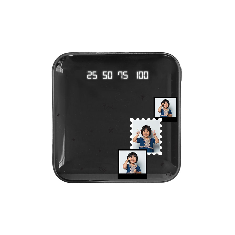 Mini Mighty Powerbank 12,000 mAh - Face Grid Black Polaroid